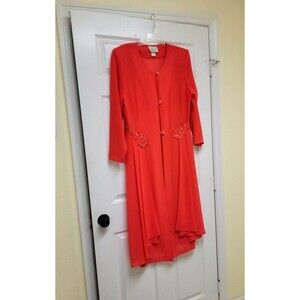 Vintage Dolce Made in USA Coral Dress Sheer Cover Size Medium
